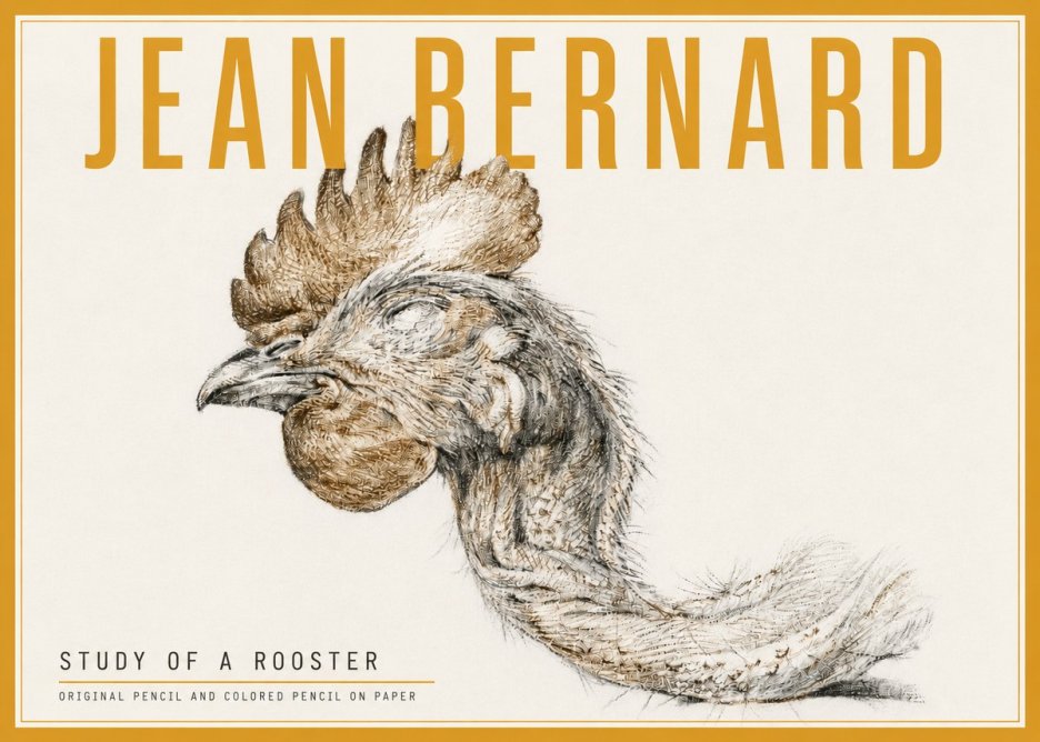 Jean Bernard Study of a Rooster Head No5 - Plakat