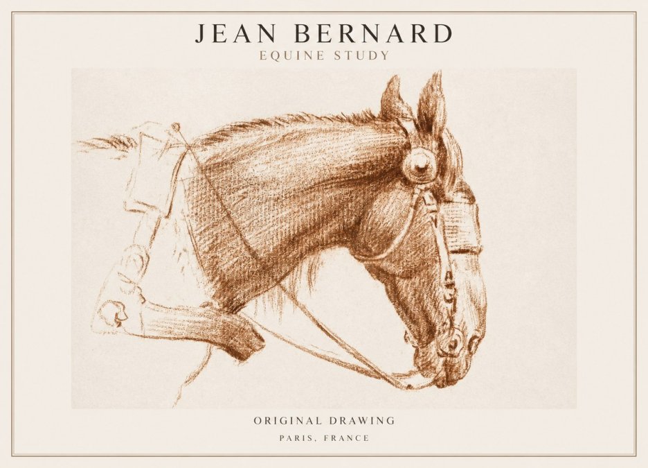 Jean Bernard Equine Study No1 - Plakat