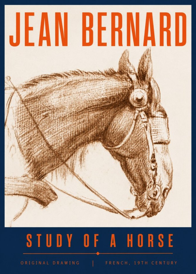 Jean Bernard Equine Study No6 - Plakat