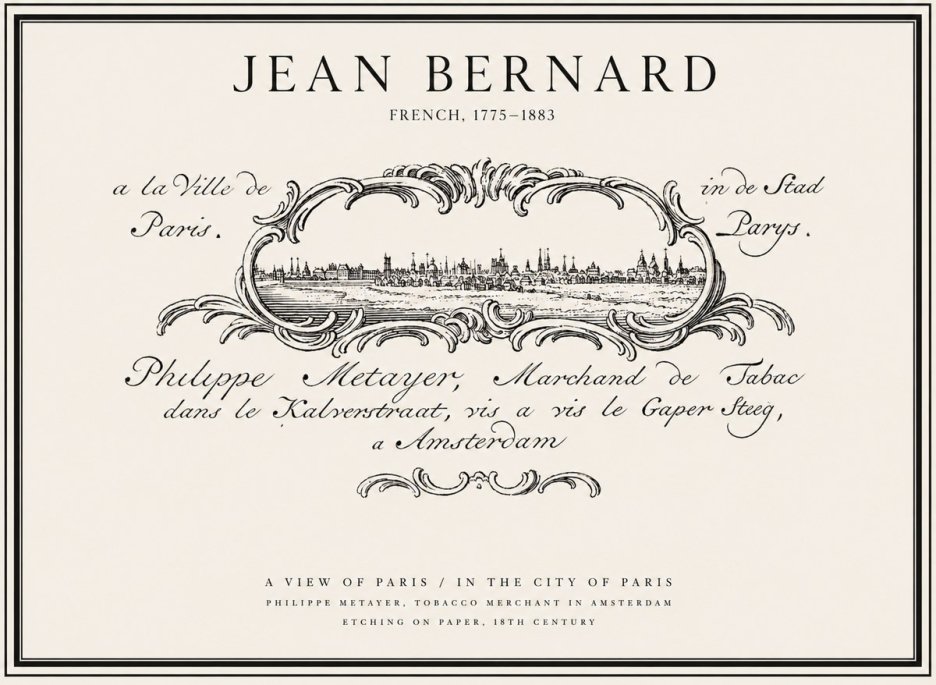 Jean Bernard A View of Paris No1 - Plakat