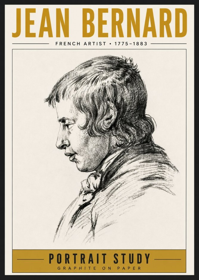 Jean Bernard Portrait Study III No6 - Plakat