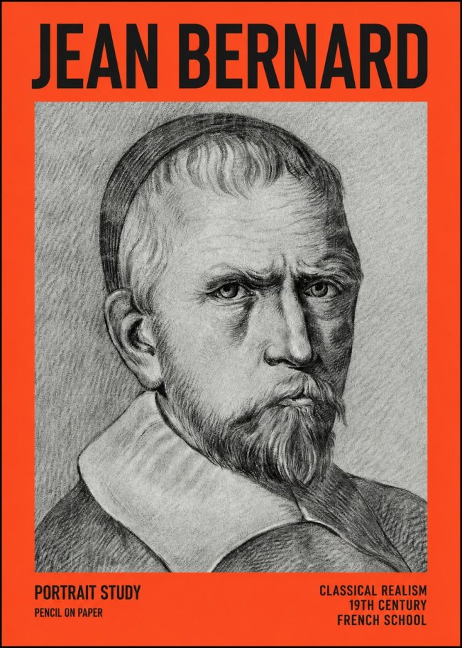 Jean Bernard Portrait Study IV No4 - Plakat