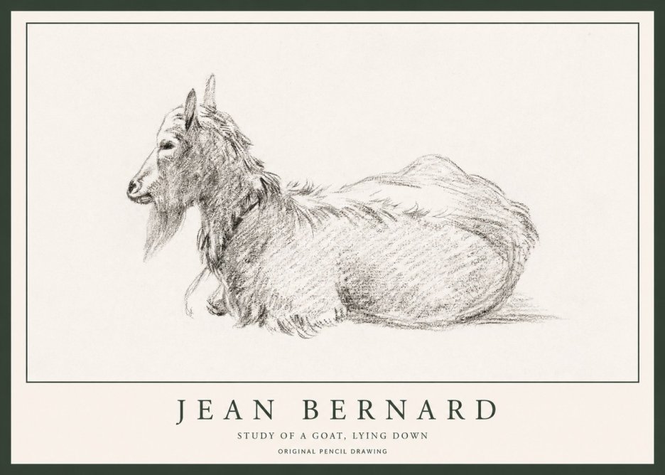 Jean Bernard Study of a Goat I No6 - Plakat