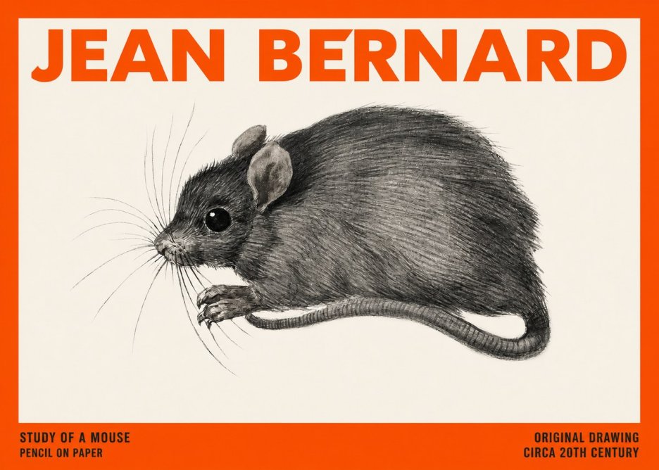 Jean Bernard Mouse Study No6 - Plakat
