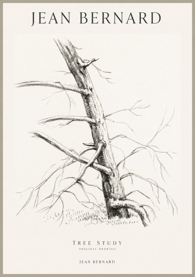 Jean Bernard Tree Study No1 - Plakat