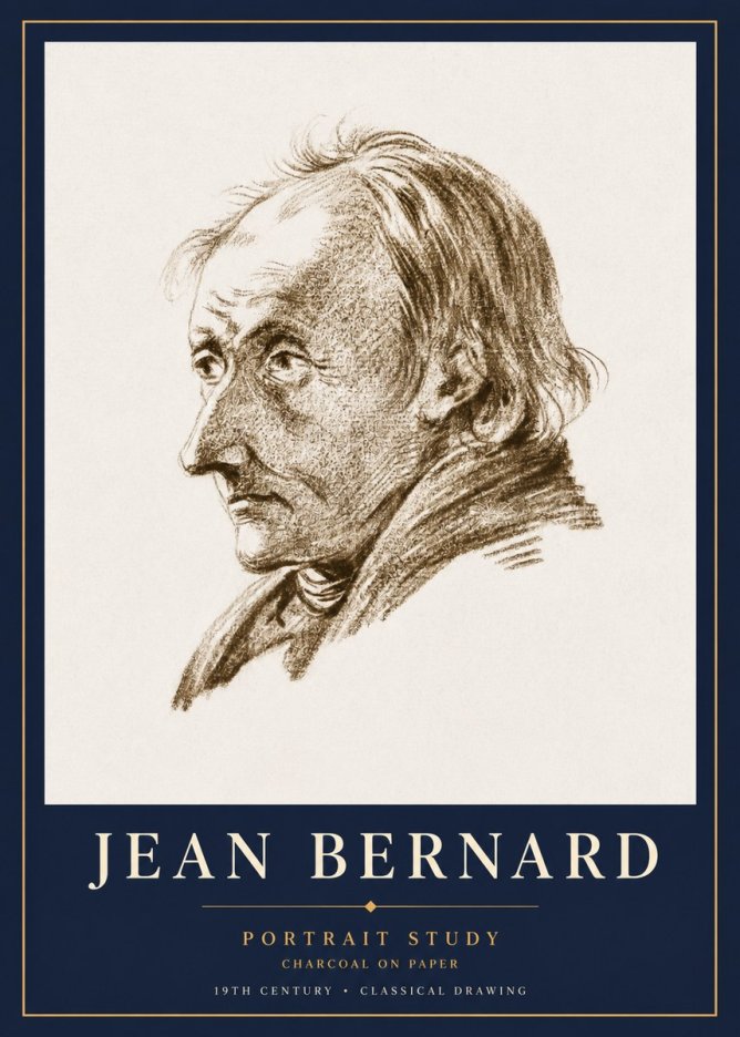 Jean Bernard Portrait of an Elderly Man No5 - Plakat