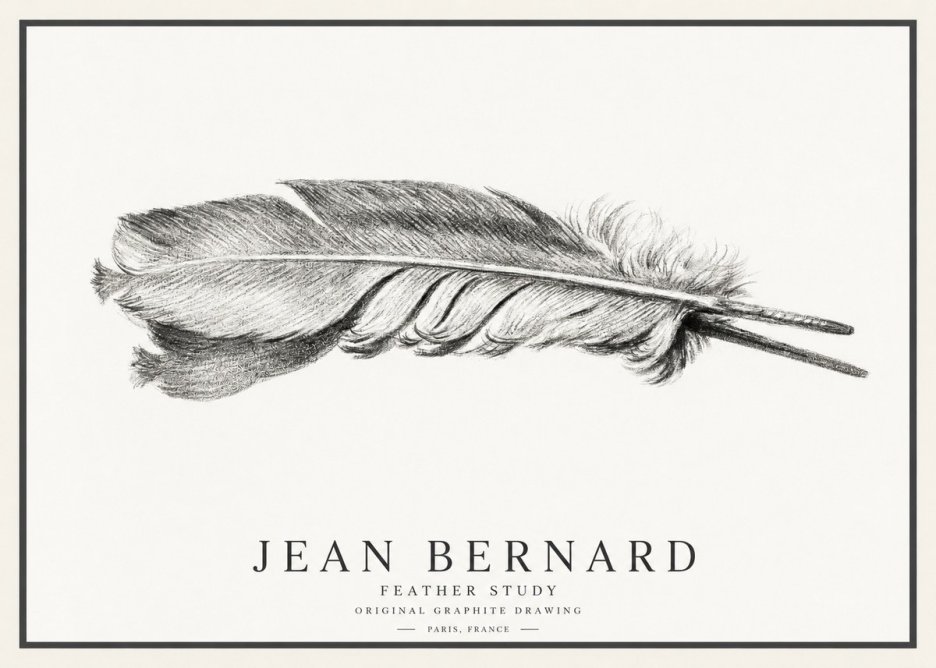 Jean Bernard Feather No4 - Plakat
