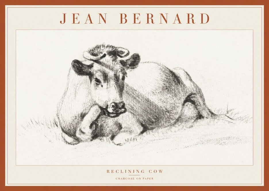 Jean Bernard Reclining Cow I No1 - Plakat