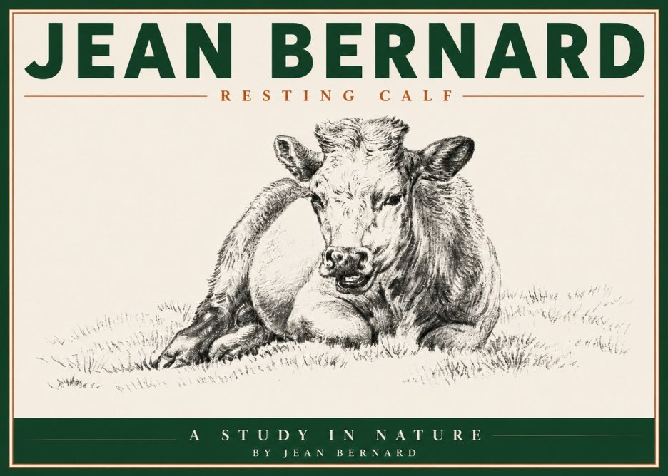 Jean Bernard Resting Calf I No5 - Plakat