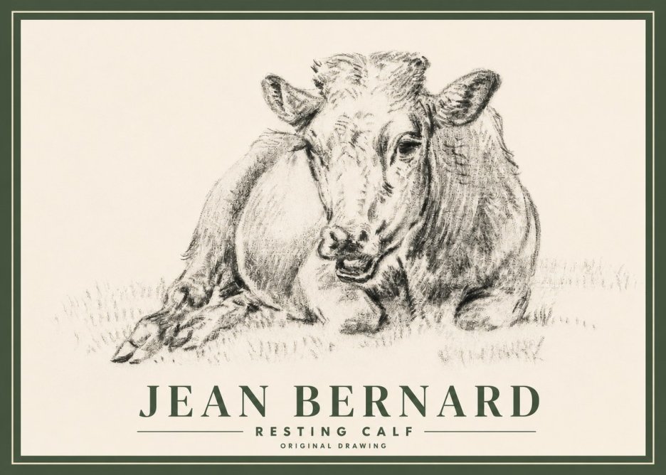 Jean Bernard Resting Calf II No3 - Plakat