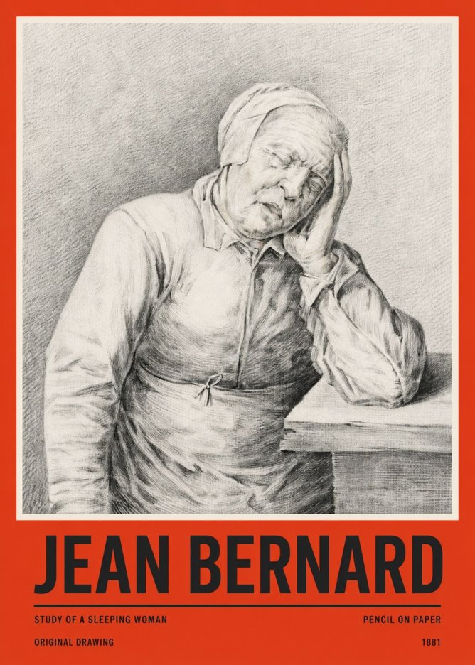 Jean Bernard Resting No5 - Plakat