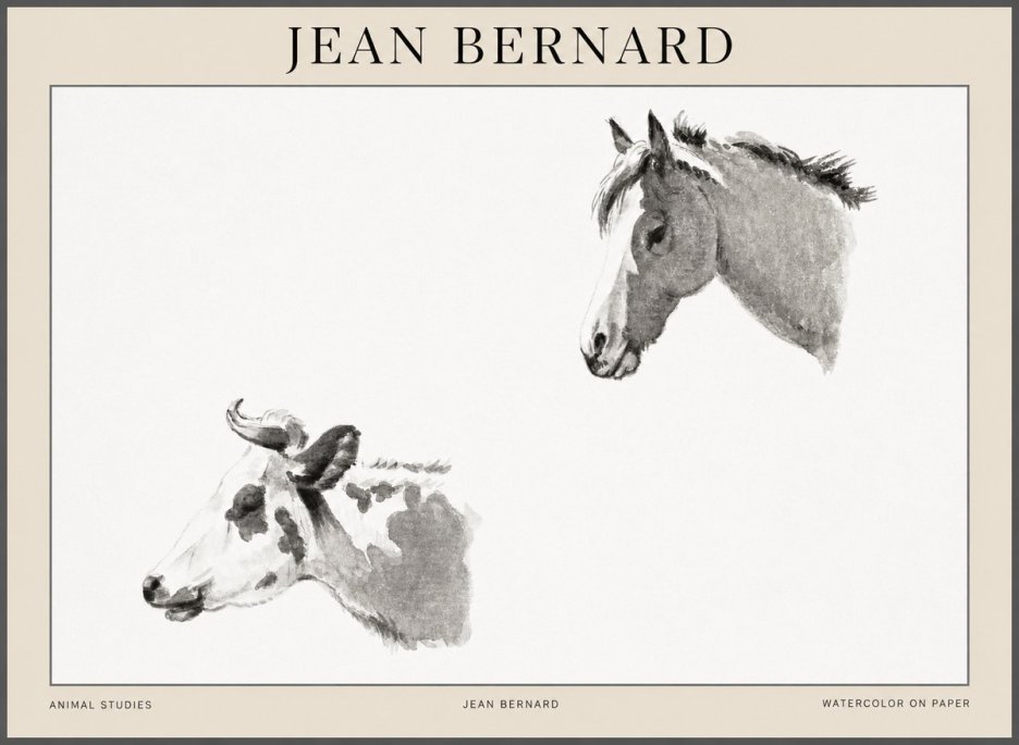 Jean Bernard Animal Studies No1 - Plakat