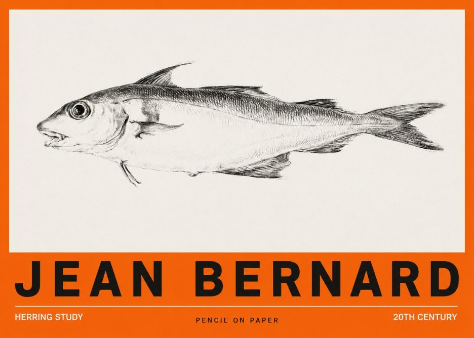 Jean Bernard Herring Study No2 - Plakat