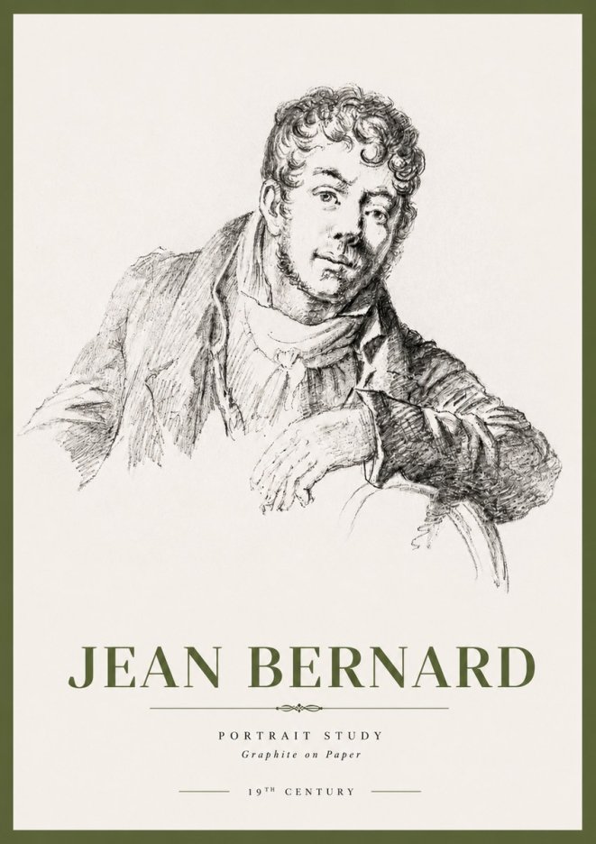 Jean Bernard French Portrait Study No4 - Plakat