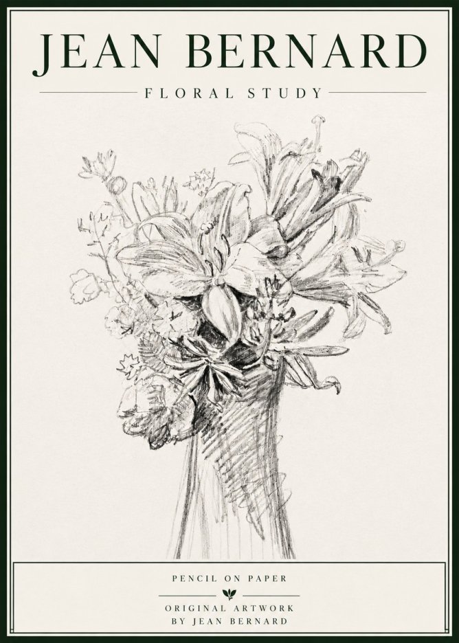 Jean Bernard Bouquet of Lilies No6 - Plakat