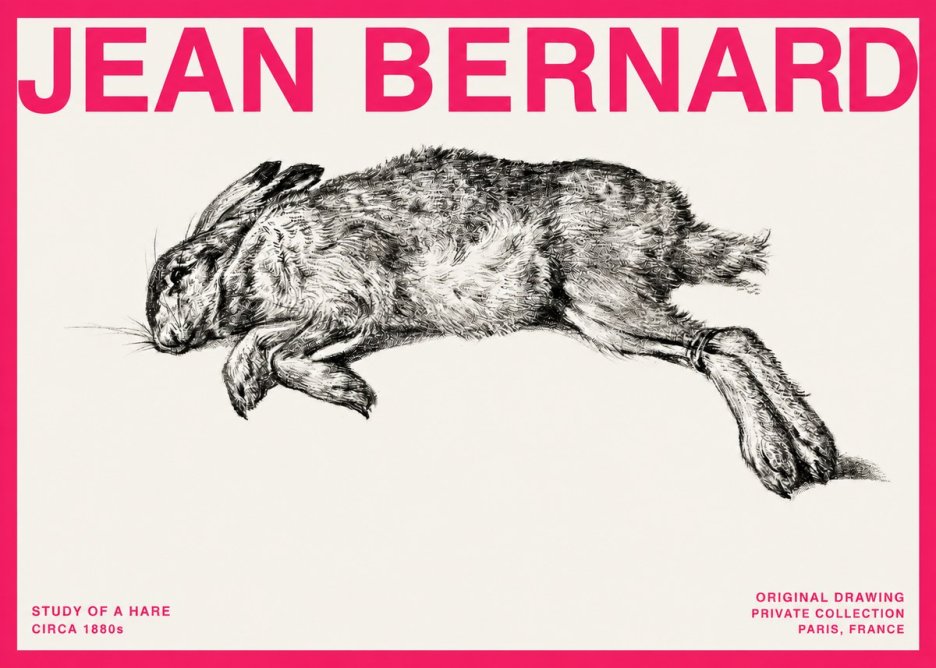 Jean Bernard Study of a Rabbit No4 - Plakat