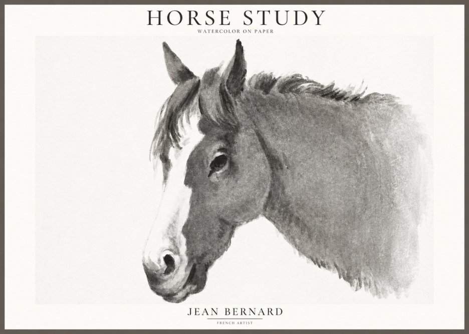 Jean Bernard Horse Study I No1 - Plakat