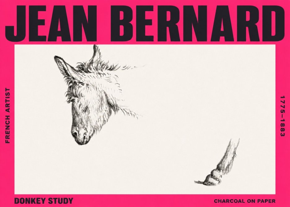 Jean Bernard Study of a Donkey II No3 - Plakat