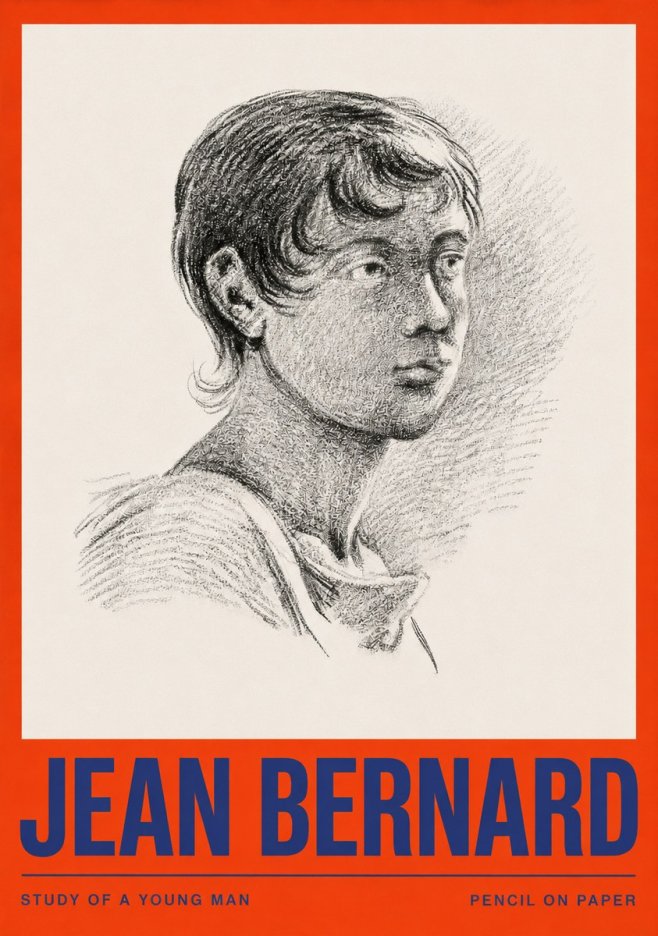 Jean Bernard Study of a Young Boy No4 - Plakat
