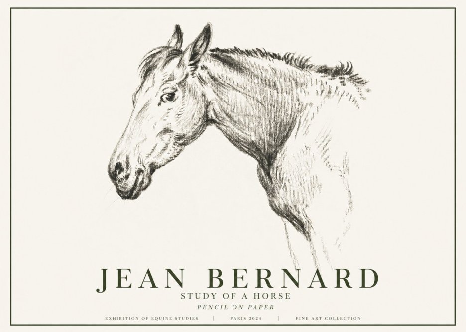 Jean Bernard Study of a Horse VI No6 - Plakat