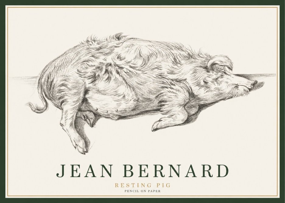 Jean Bernard Study of a Pig I No3 - Plakat