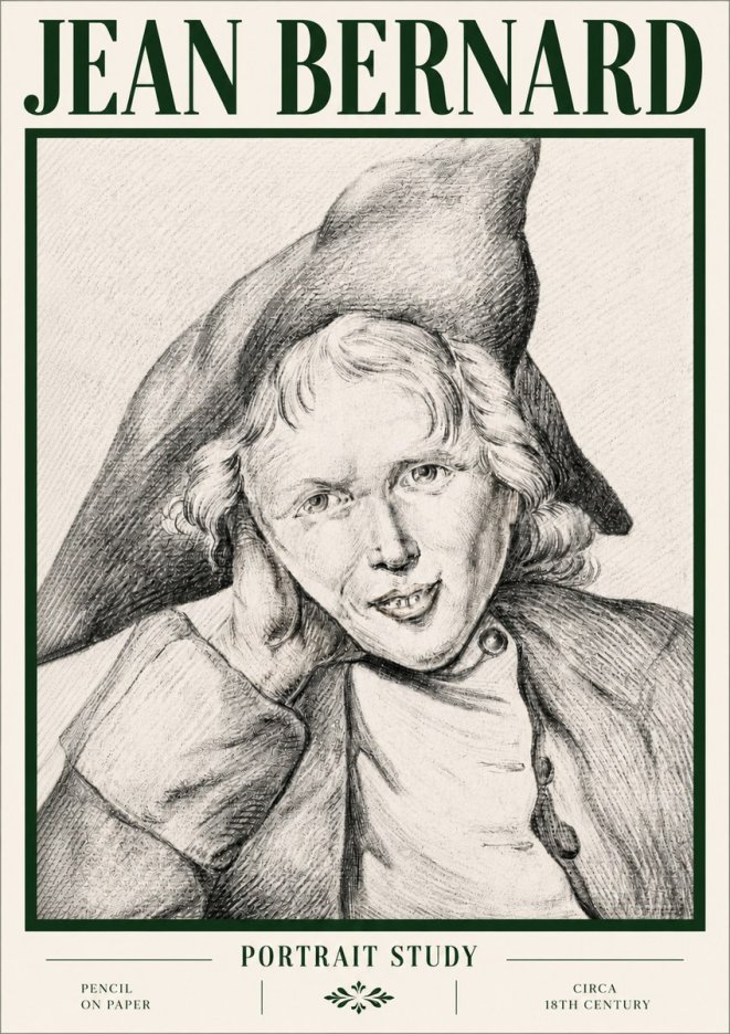 Jean Bernard Portrait Study VII No4 - Plakat
