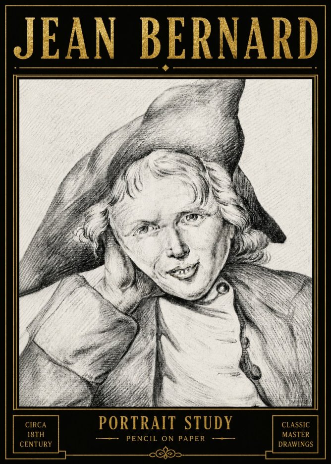 Jean Bernard Portrait Study VII No6 - Plakat