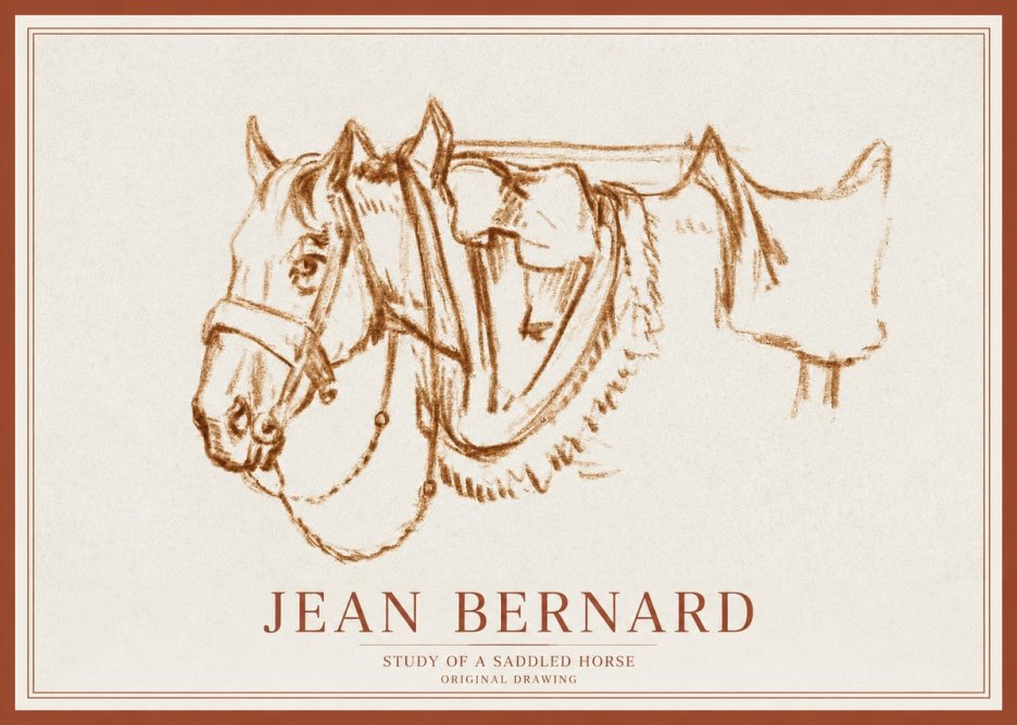 Jean Bernard Study of a Horse VII No3 - Plakat