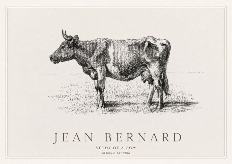 Jean Bernard Cow I No3 - Plakat