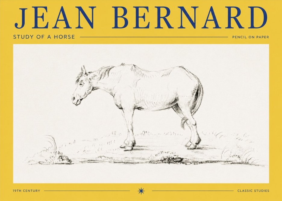 Jean Bernard Study of a Horse IX No2 - Plakat