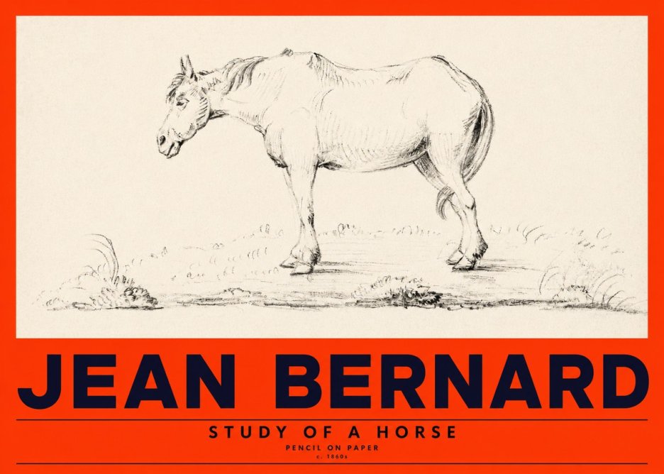 Jean Bernard Study of a Horse IX No4 - Plakat