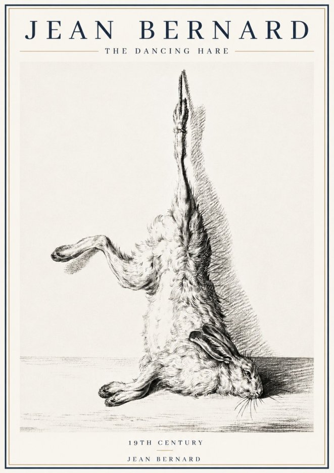 Jean Bernard The Dancing Hare No4 - Plakat