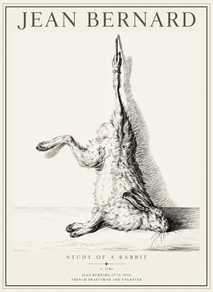 Jean Bernard The Dancing Hare No5 - Plakat