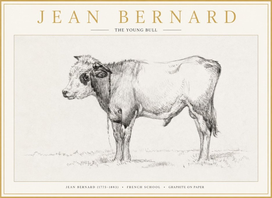 Jean Bernard The Young Bull No1 - Plakat