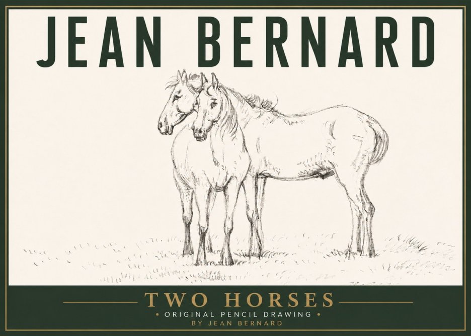 Jean Bernard Two Horses I No5 - Plakat