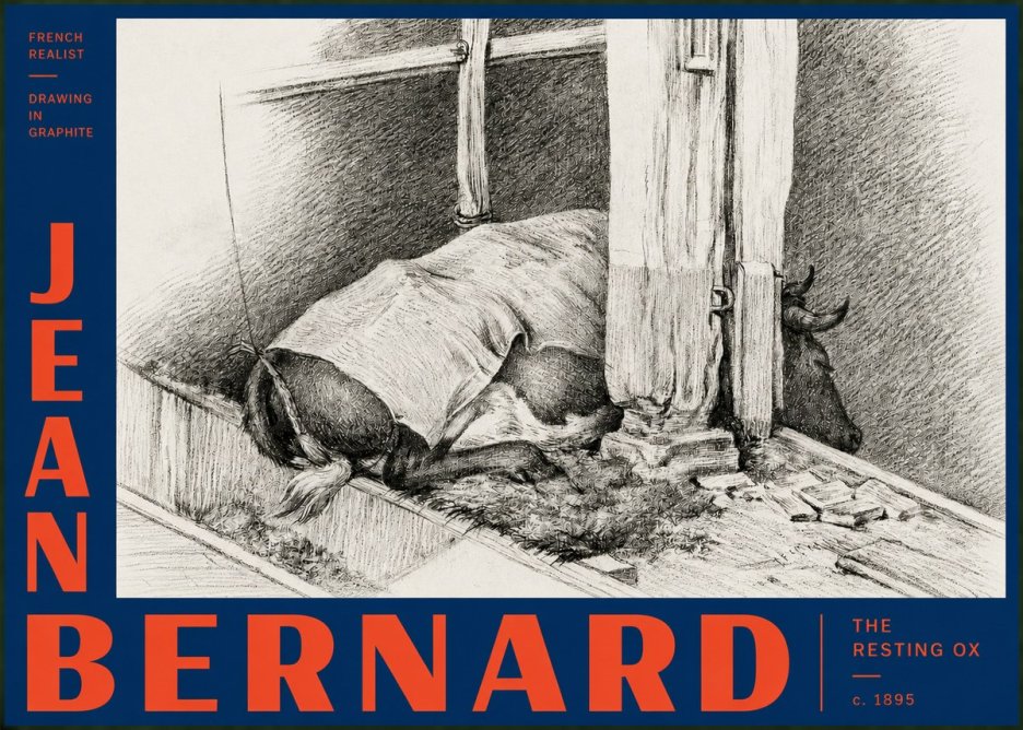 Jean Bernard The Resting Ox No3 - Plakat