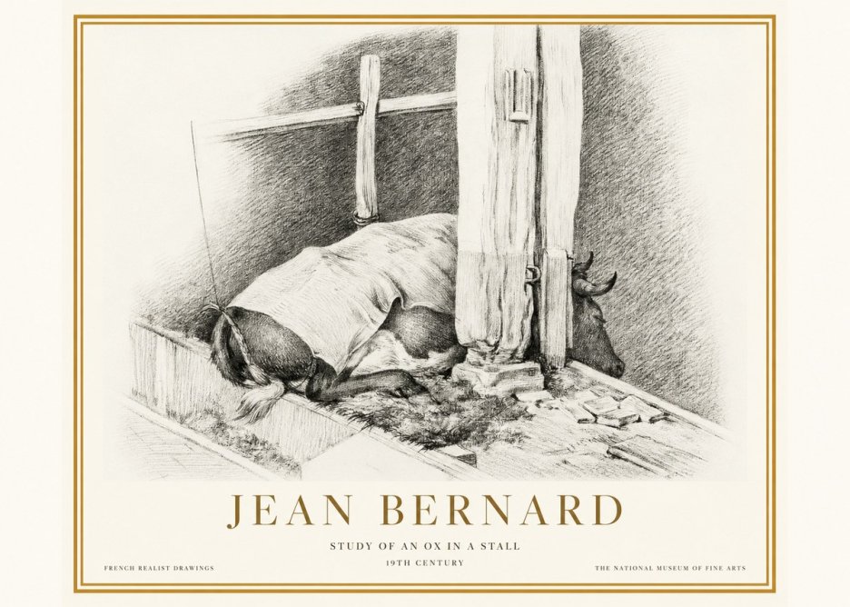 Jean Bernard The Resting Ox No5 - Plakat