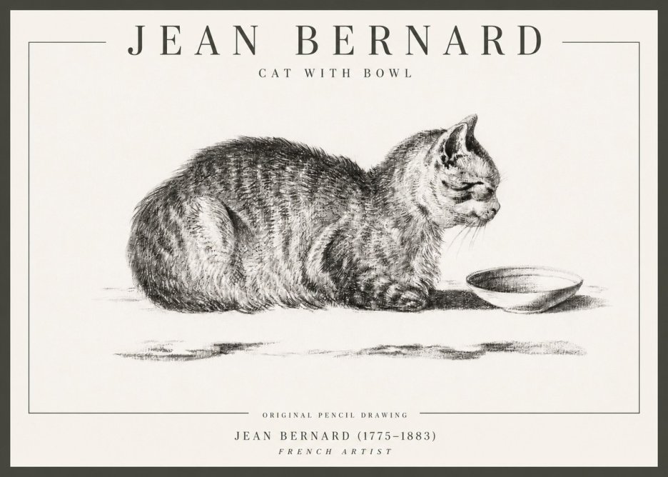 Jean Bernard The Cat No5 - Plakat