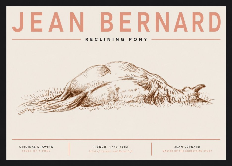 Jean Bernard Horse Study II No6 - Plakat