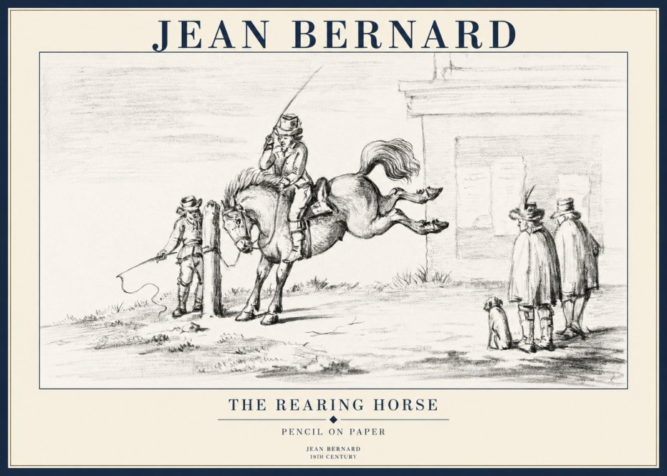 Jean Bernard The Rearing Horse II No1 - Plakat