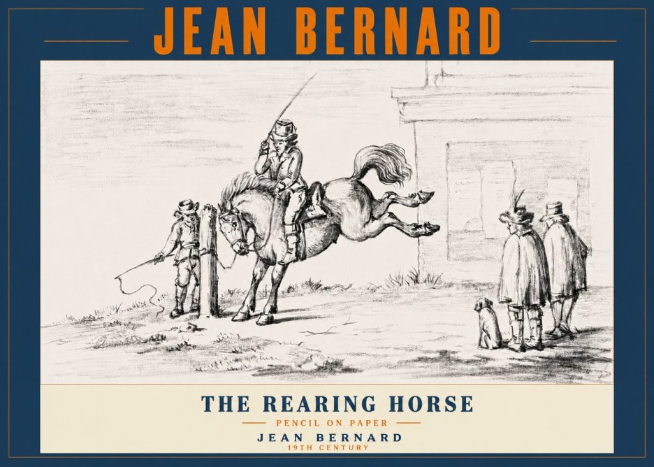 Jean Bernard The Rearing Horse II No4 - Plakat