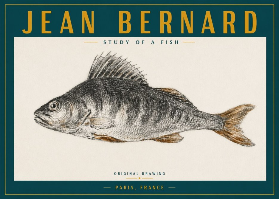 Jean Bernard Study of a Fish IV No3 - Plakat