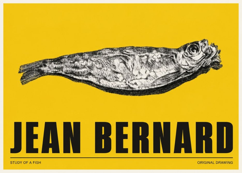 Jean Bernard Study of a Fish V No4 - Plakat
