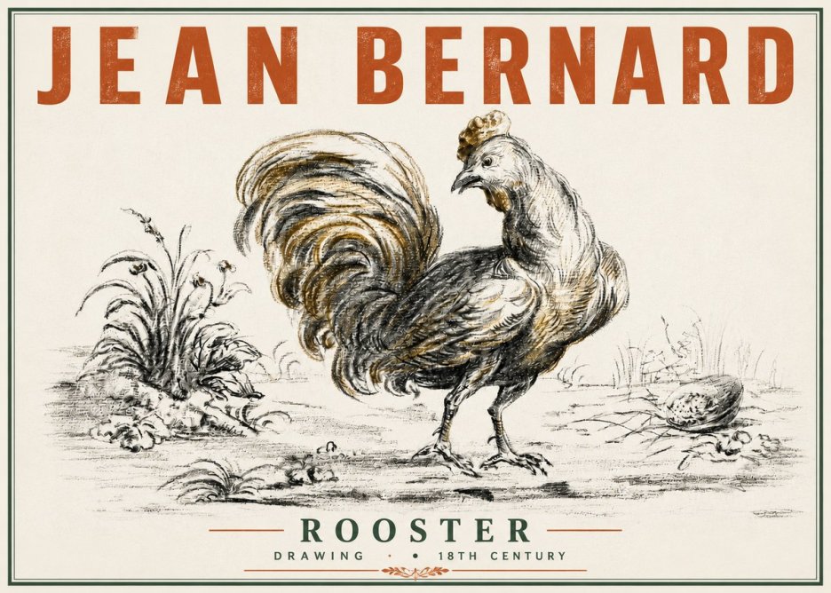 Jean Bernard Rooster No3 - Plakat