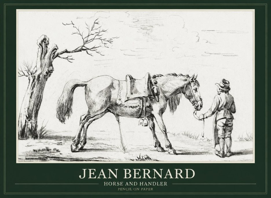 Jean Bernard Horse and Handler No1 - Plakat