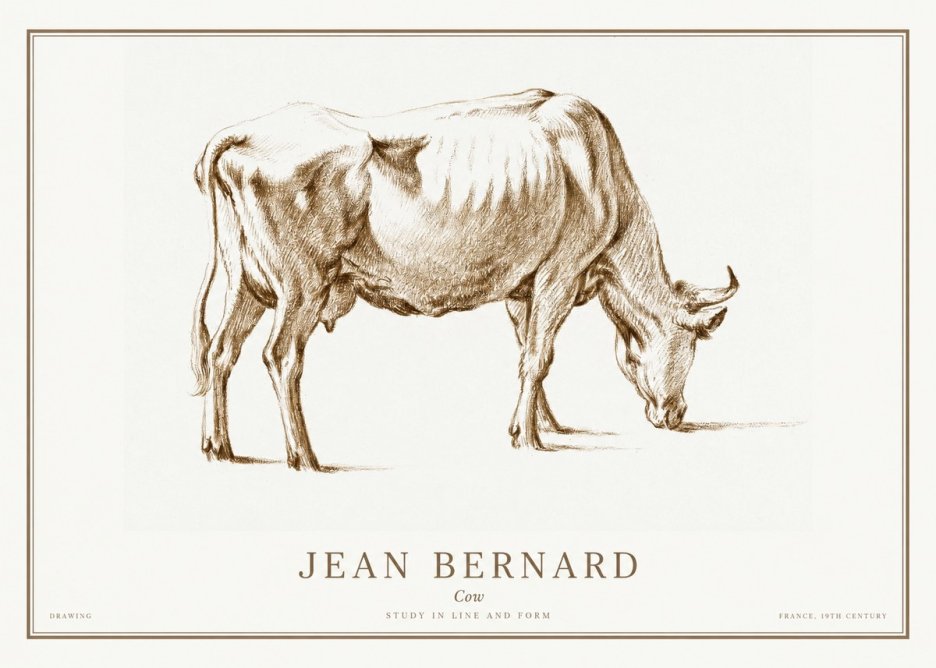 Jean Bernard Cow II No1 - Plakat