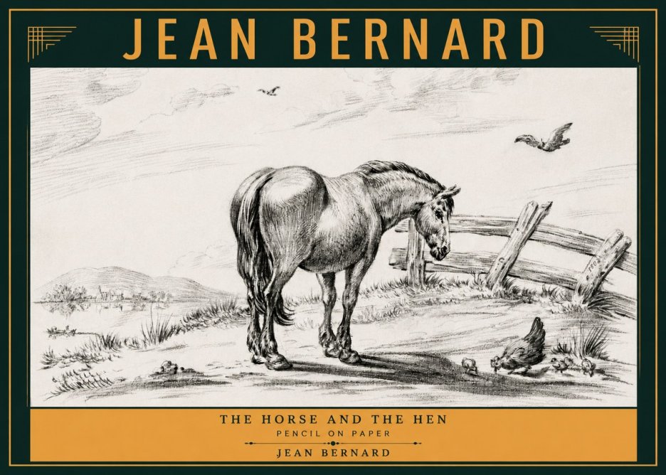 Jean Bernard Horse at the Fence No5 - Plakat