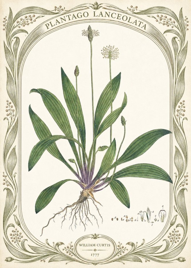 William Curtis Plantago Lanceolata III No5 - Plakat