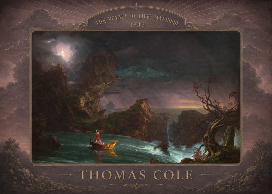 Thomas Cole The Voyage of Life: Manhood II No4 - Plakat