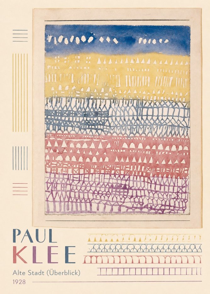 Paul Klee Alte Stadt (Überblick) No5 - Plakat